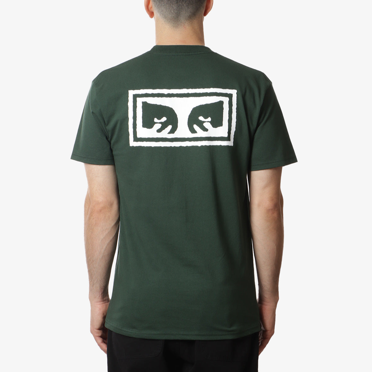 main OBEY Eyes 3 T-Shirt, Forest Green, Detail Shot 1