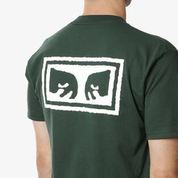 thumbnail OBEY Eyes 3 T-Shirt, Forest Green, Detail Shot 4