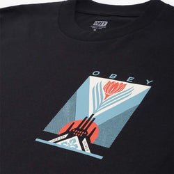 thumbnail OBEY Green Power Factory T-Shirt, Black, Detail Shot 3