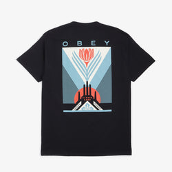 thumbnail OBEY Green Power Factory T-Shirt, Black, Detail Shot 1