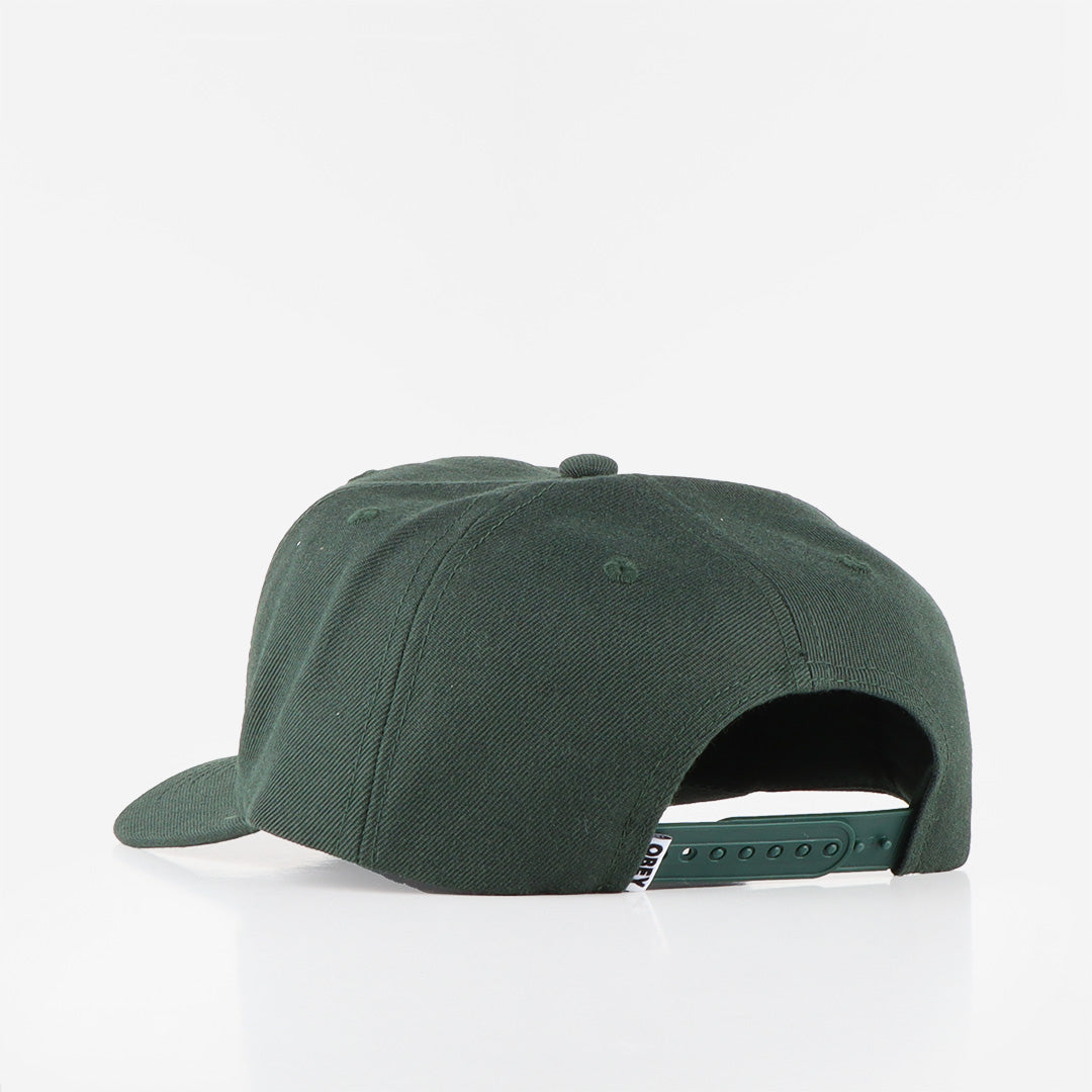 main OBEY Lamb 6 Panel Classic Snapback Cap, Dark Cedar, Detail Shot 3