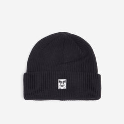 thumbnail OBEY Mid Icon Patch Cuff Beanie, Black, Detail Shot 1