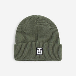 thumbnail OBEY Mid Icon Patch Cuff Beanie, Army, Detail Shot 1