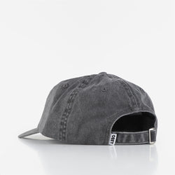 thumbnail OBEY Pigment Lowercase 6 Panel Strapback Cap, Pigment Black, Detail Shot 3