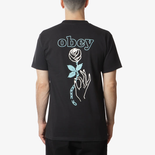 OBEY Spring Forth T-Shirt, Black, Detail Shot 1