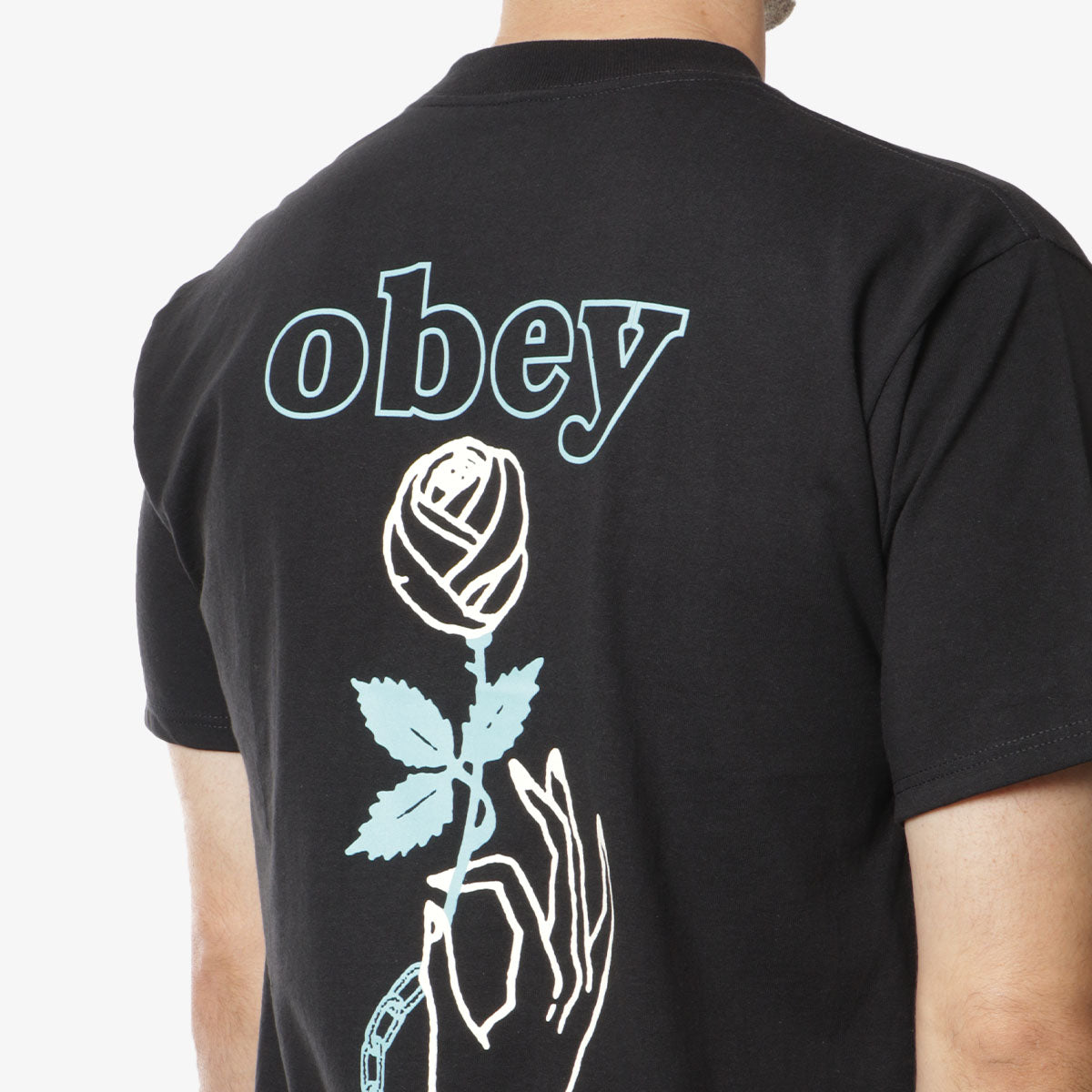 OBEY Spring Forth T-Shirt, Black, Detail Shot 4