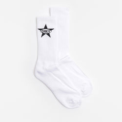 thumbnail OBEY Star Socks, White, Detail Shot 1