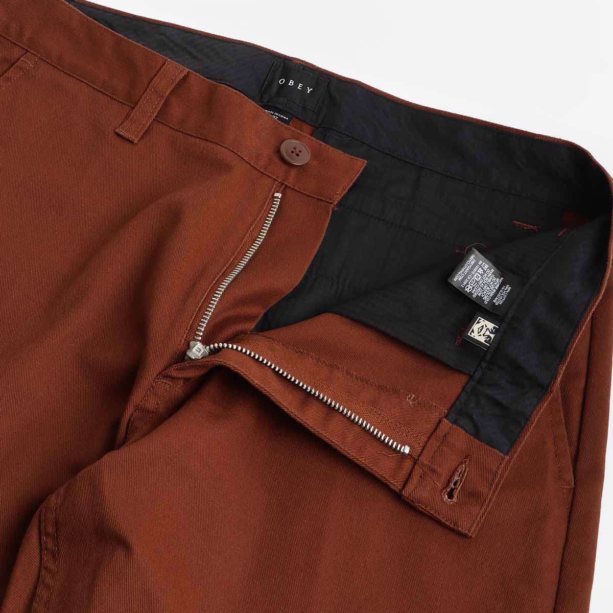 main OBEY Straggler Pant, Sepia Brown, Detail Shot 4