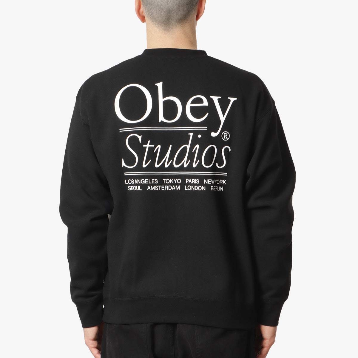 OBEY Studios Sweatshirt, Black, Detail Shot 1