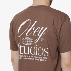 thumbnail OBEY Studios Worldwide T-Shirt, Silt, Detail Shot 4