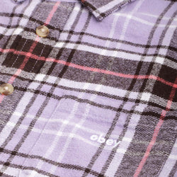 thumbnail OBEY Terrace Woven Shirt, Purple Rose Multi, Detail Shot 2