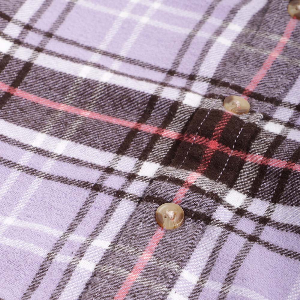 main OBEY Terrace Woven Shirt, Purple Rose Multi, Detail Shot 3