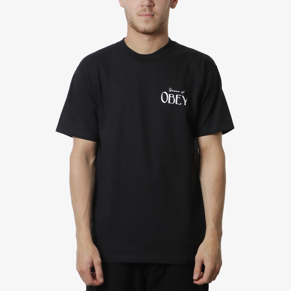 main OBEY Vacation T-Shirt, Black, Detail Shot 2