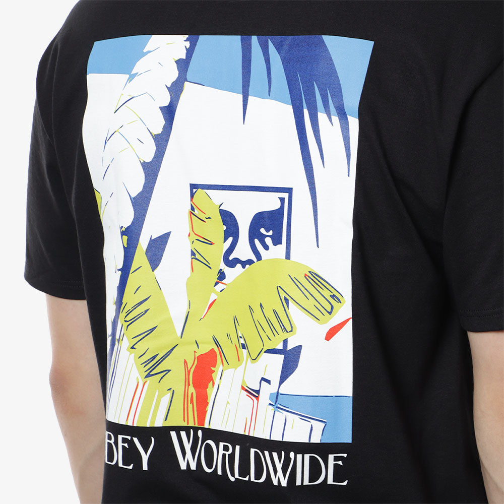 OBEY Vacation T-Shirt, Black, Detail Shot 4