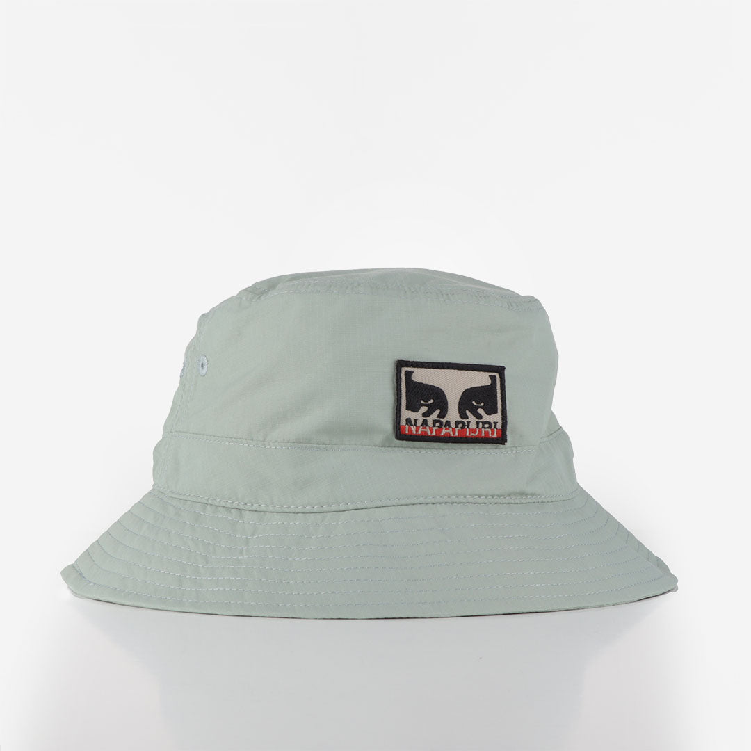 main OBEY x Napapijri Bucket Hat, Green Fairmont, Detail Shot 1