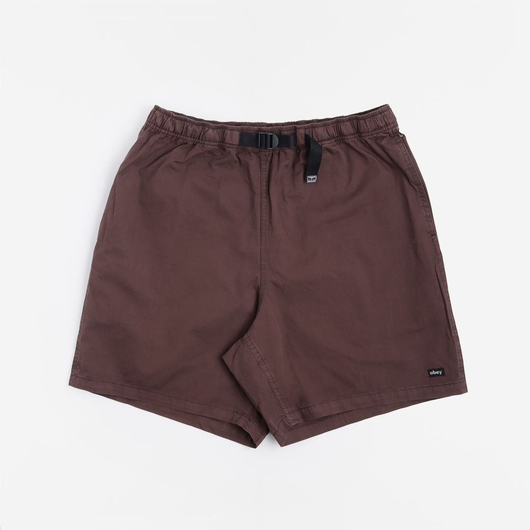 main OBEY Easy Pigment Trail Shorts, Pigment Java Brown, Detail Shot 1