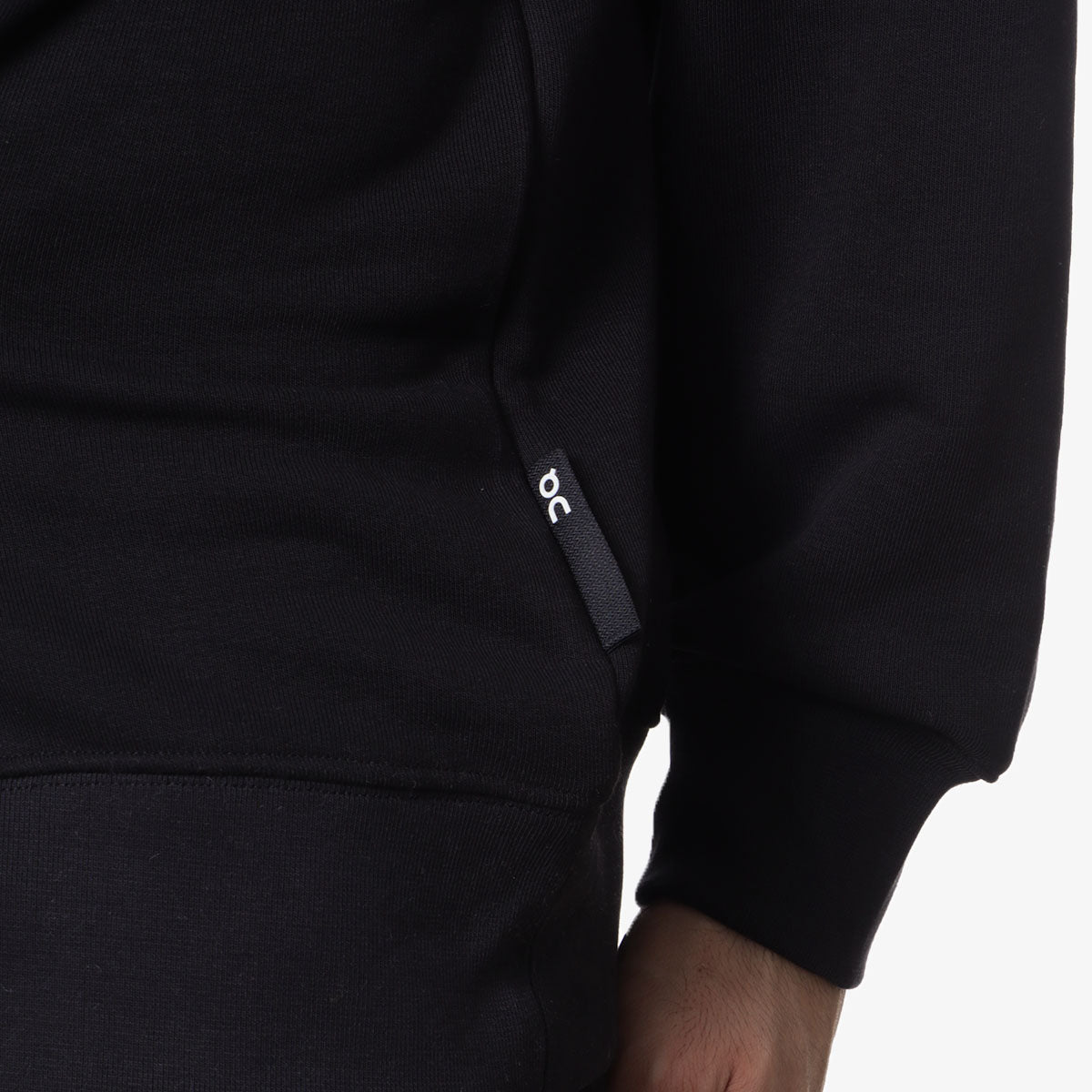 ON Club Hoodie, Black, Detail Shot 3