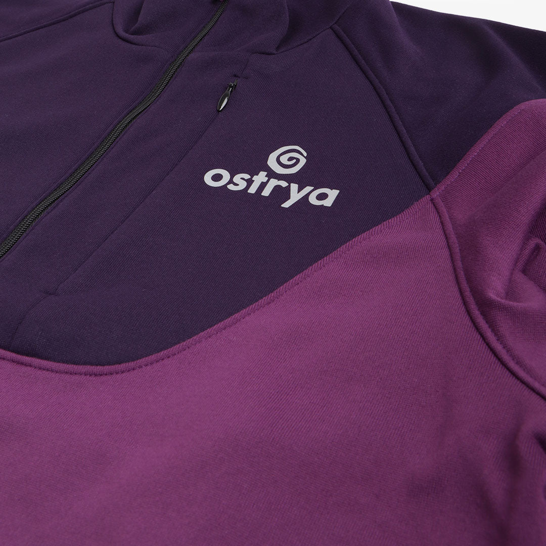 main Ostrya Rove Half Zip Tech Fleece, Violet, Detail Shot 2