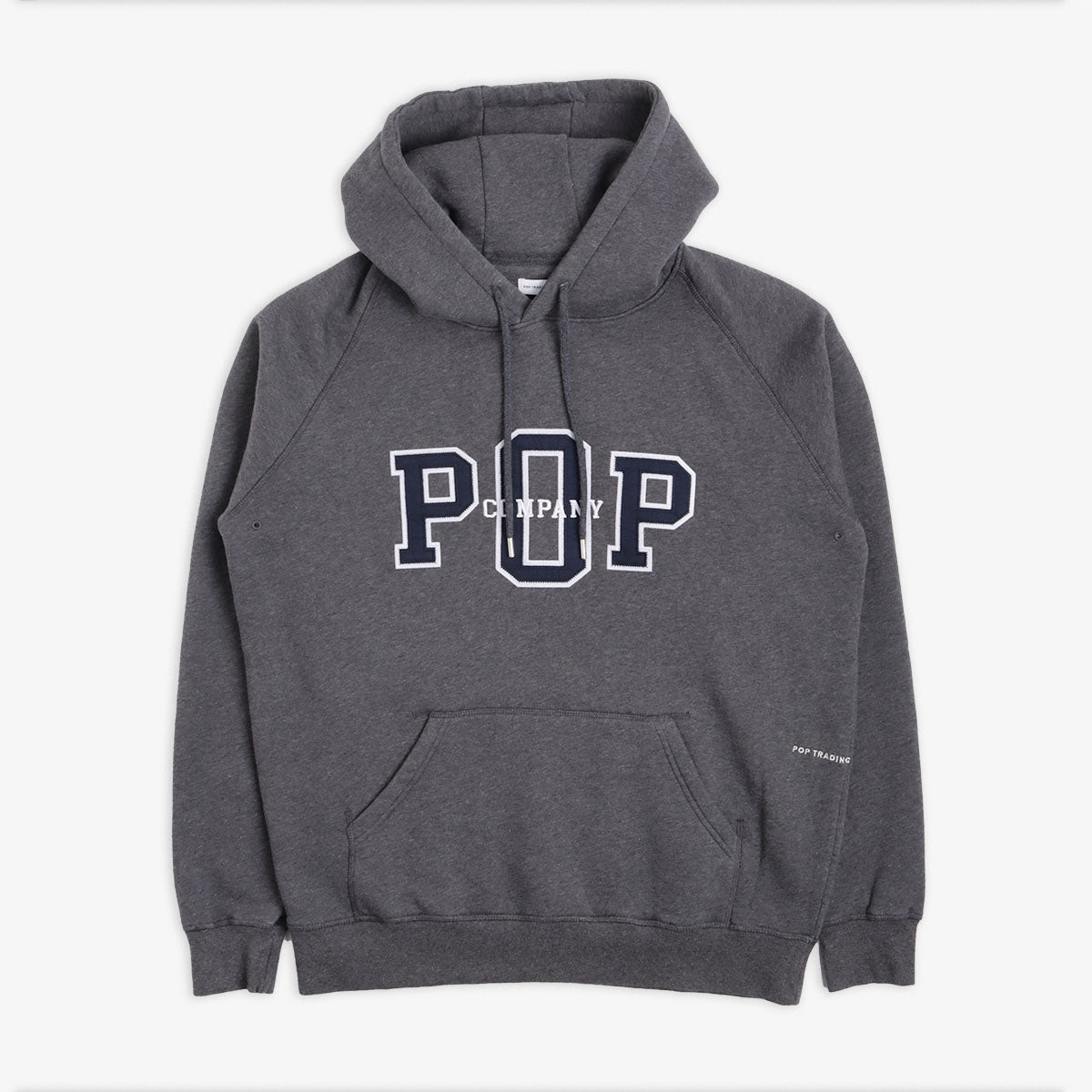 main Pop Trading Company Hoodie, Charcoal Heather, Detail Shot 5