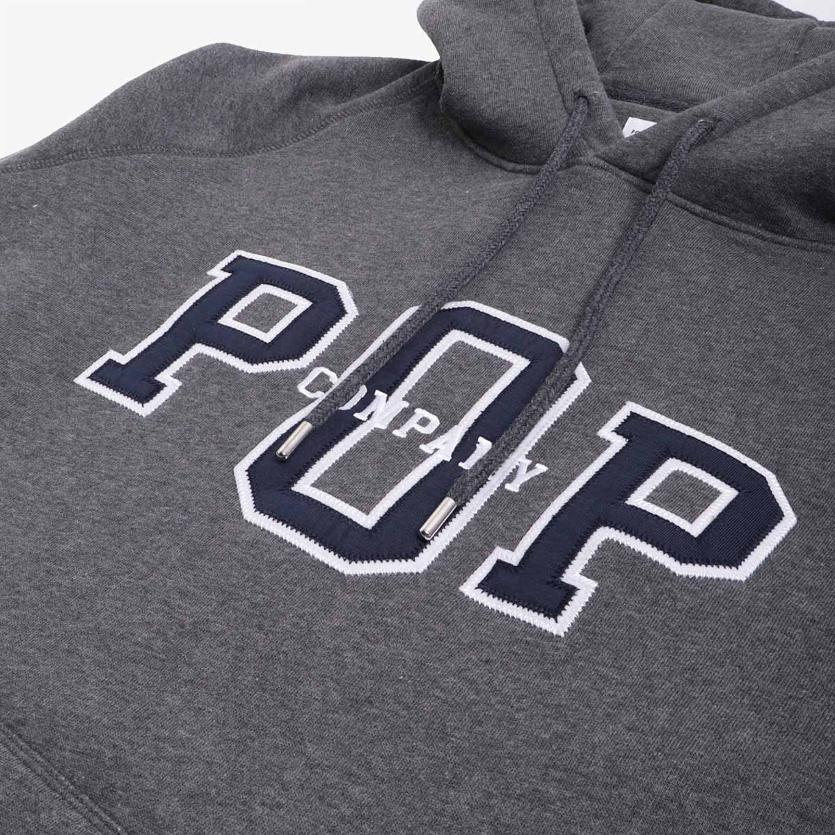 main Pop Trading Company Hoodie, Charcoal Heather, Detail Shot 6