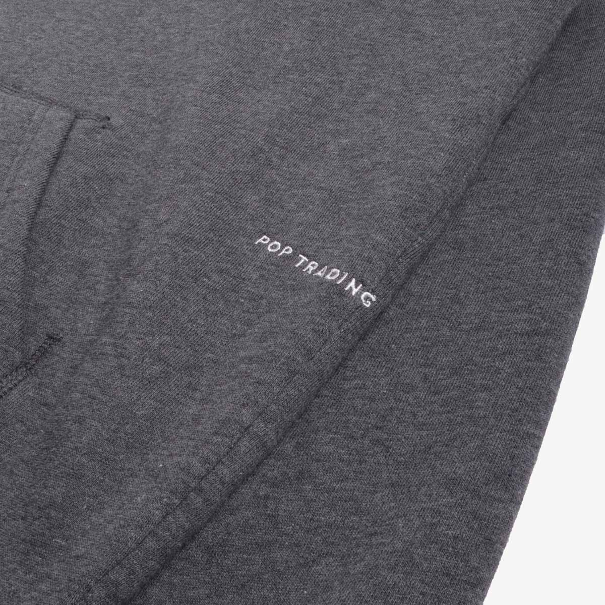 main Pop Trading Company Hoodie, Charcoal Heather, Detail Shot 7