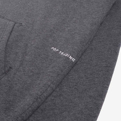 thumbnail Pop Trading Company Hoodie, Charcoal Heather, Detail Shot 7