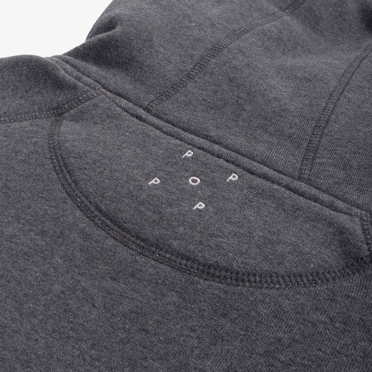 main Pop Trading Company Hoodie, Charcoal Heather, Detail Shot 9