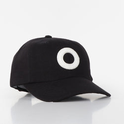 thumbnail Pop Trading Company O Six Panel Hat, Black, White, Detail Shot 1