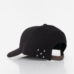 thumbnail Pop Trading Company O Six Panel Hat, Black, White, Detail Shot 2