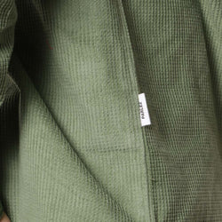 thumbnail Parlez Ayr Cord Shirt, Olive Green, Detail Shot 4