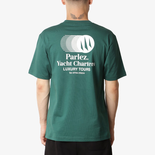 Parlez Charter T-Shirt, Deep Green, Detail Shot 1