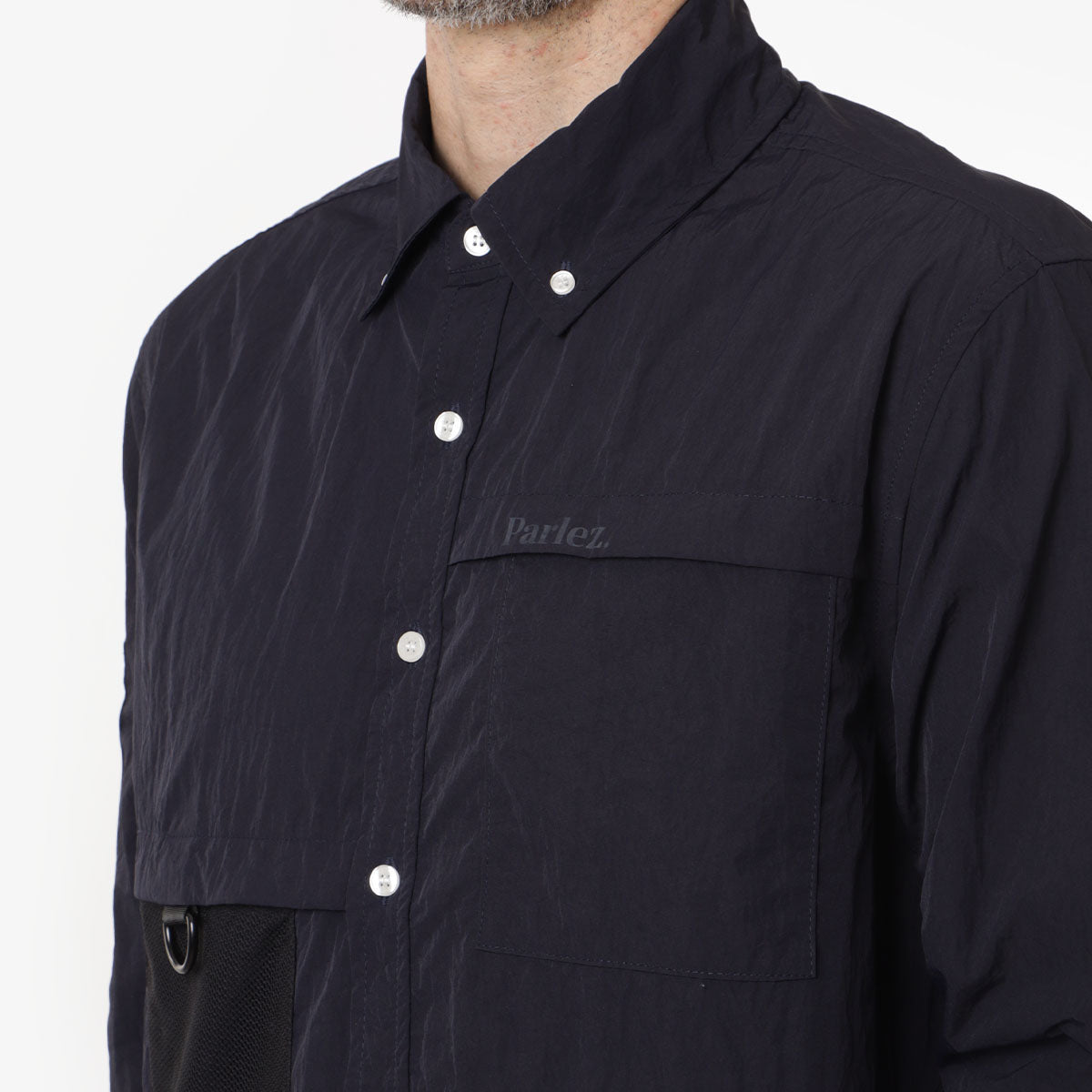 main Parlez Dustin Shirt, Navy, Detail Shot 2