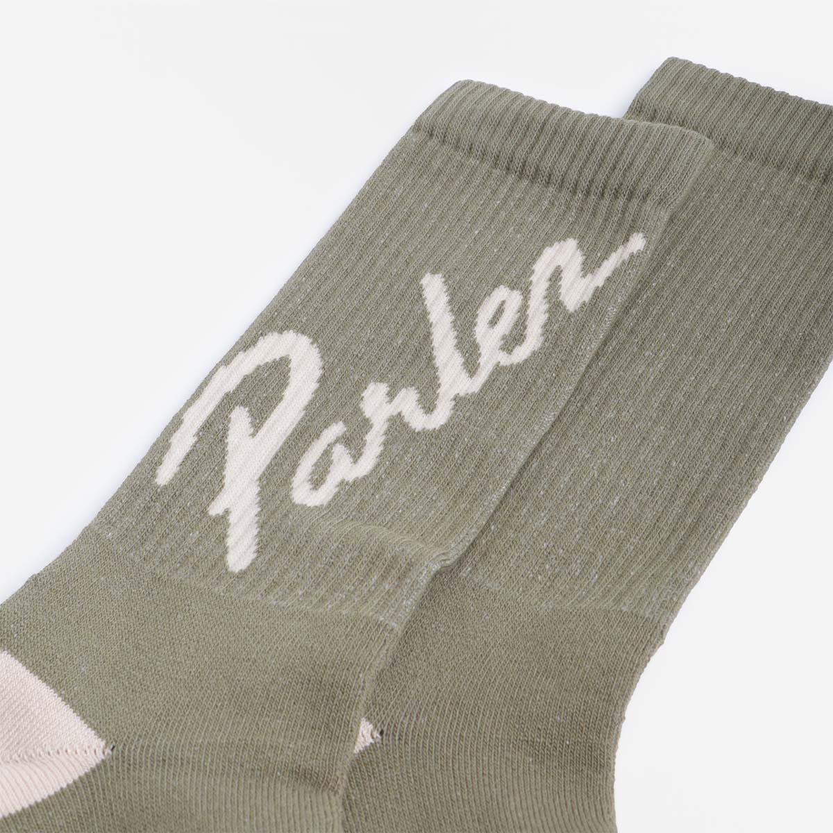 Parlez Orick Socks, Olive Green, Detail Shot 3