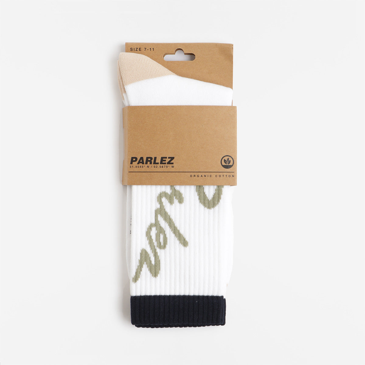 Parlez Orick Socks, White, Detail Shot 2