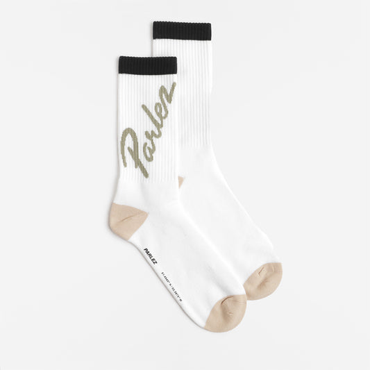 Parlez Orick Socks, White, Detail Shot 1