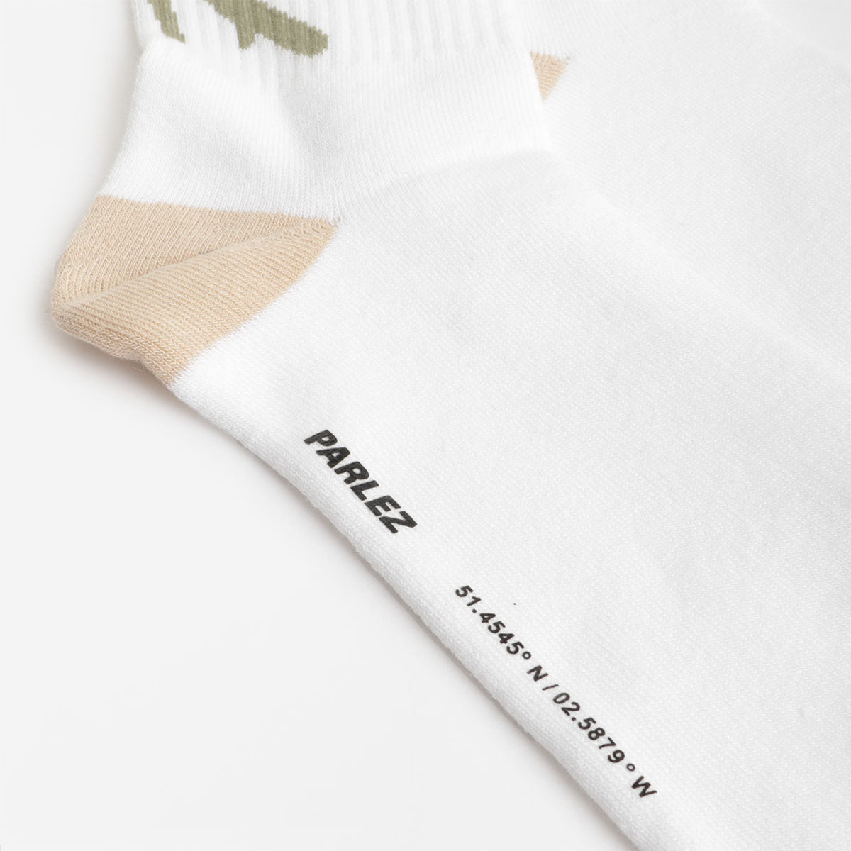 Parlez Orick Socks, White, Detail Shot 3