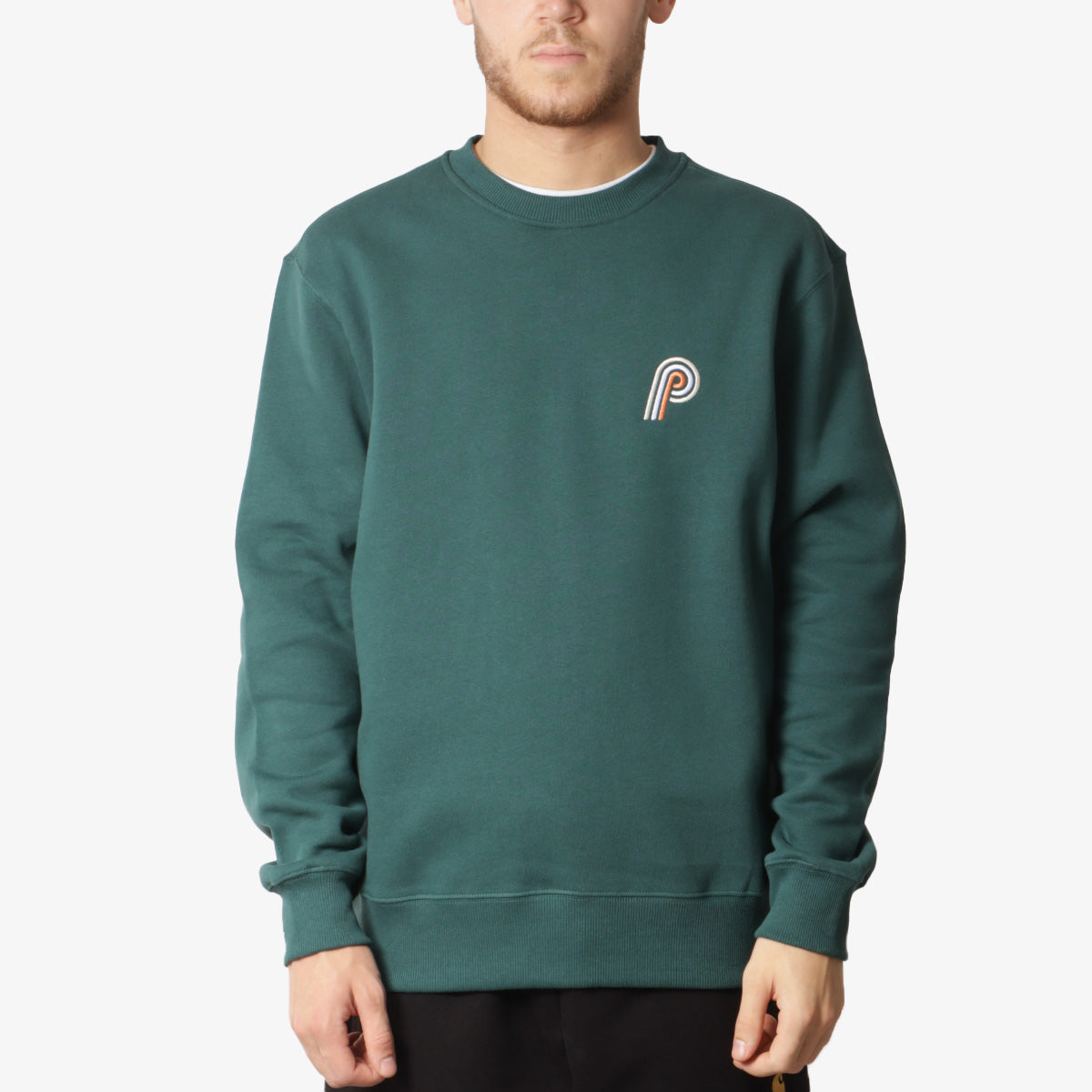 Parlez Poplar Sweatshirt, Deep Green, Detail Shot 2