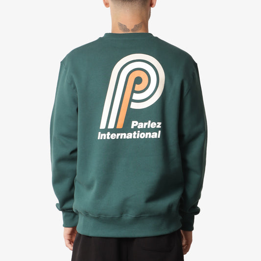 Parlez Poplar Sweatshirt, Deep Green, Detail Shot 1