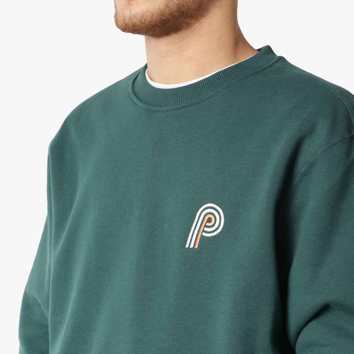 Parlez Poplar Sweatshirt, Deep Green, Detail Shot 4