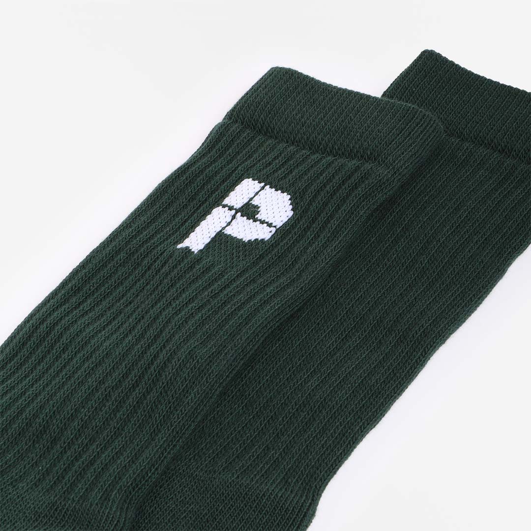 main Parlez Roseau Socks, Deep Green, Detail Shot 3