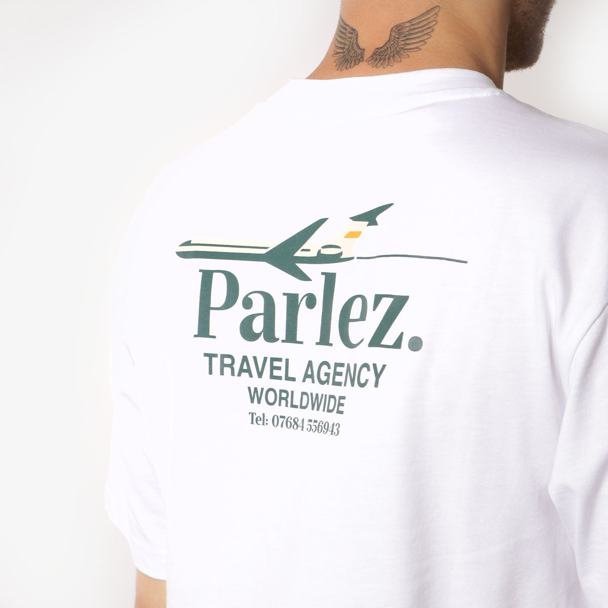 Parlez Worldwide T-Shirt, White, Detail Shot 4