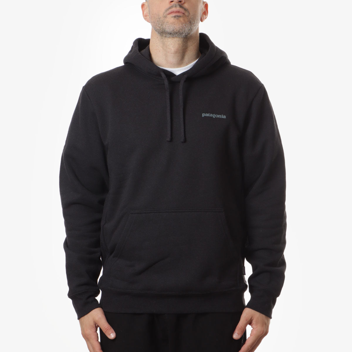 Patagonia Fitz Roy Icon Uprisal Hoodie, Ink Black, Detail Shot 1