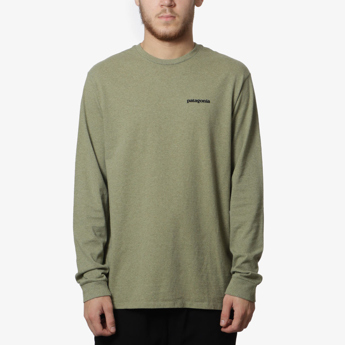 Patagonia Long Sleeve P-6 Responsibili-Tee T-Shirt, Buckhorn Green, Detail Shot 2