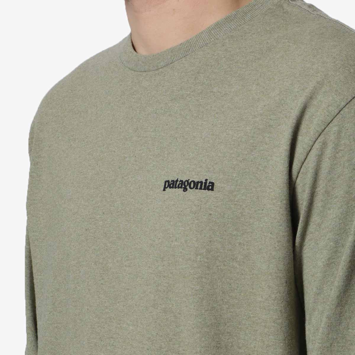 Patagonia Long Sleeve P-6 Responsibili-Tee T-Shirt, Buckhorn Green, Detail Shot 3