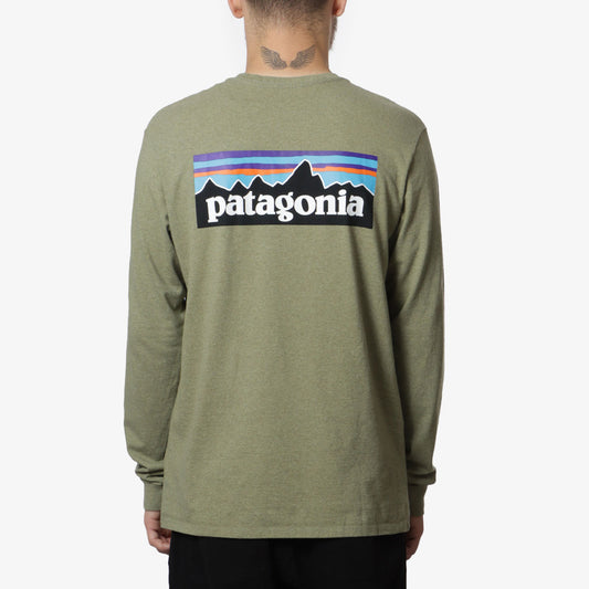 Patagonia Long Sleeve P-6 Responsibili-Tee T-Shirt, Buckhorn Green, Detail Shot 1