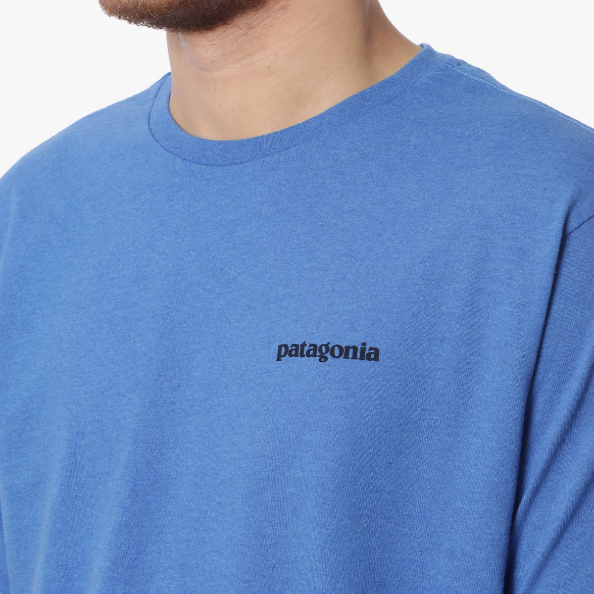 main Patagonia P-6 Logo Responsibili-Tee T-Shirt, P-6 Outline: Vessel Blue, Detail Shot 3