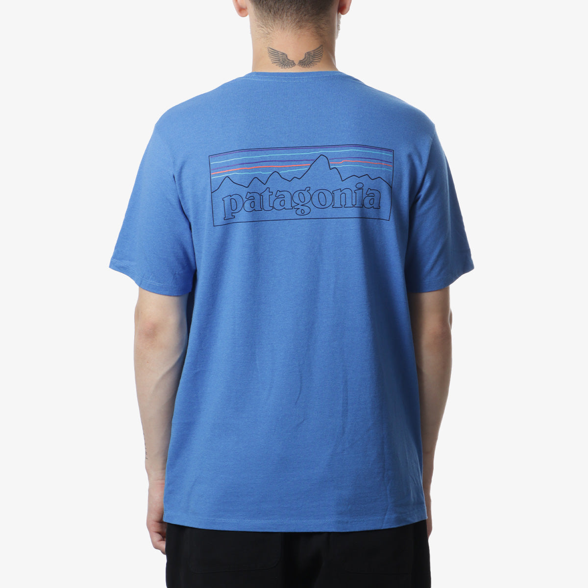 main Patagonia P-6 Logo Responsibili-Tee T-Shirt, P-6 Outline: Vessel Blue, Detail Shot 1