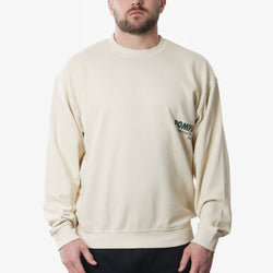 thumbnail Pompeii Logo Crewneck Sweatshirt, Cream, Detail Shot 1