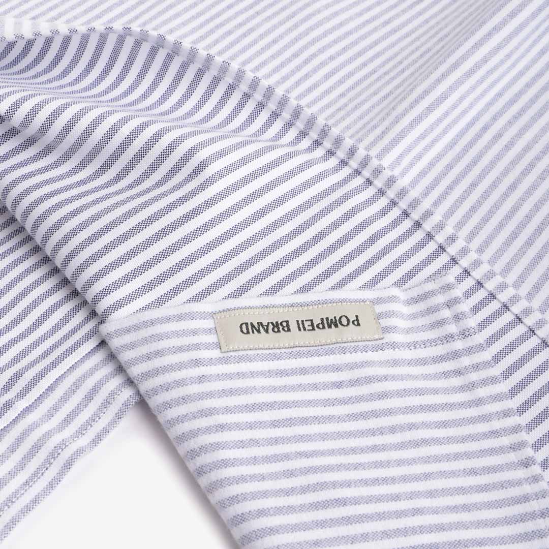 main Pompeii Oxford Emilio Shirt, Blue, Detail Shot 4