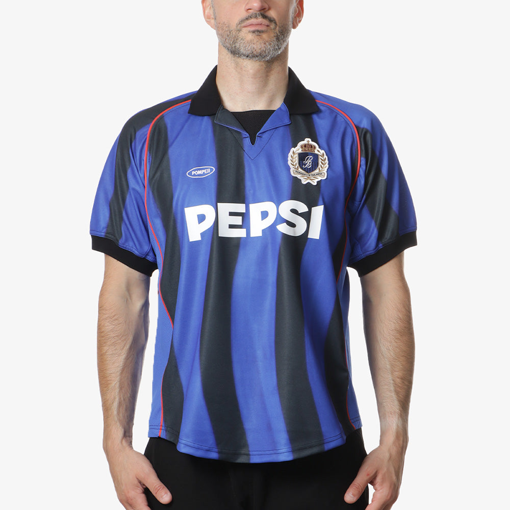 main Pompeii Pre-Season Football Shirt, Blue, Detail Shot 1